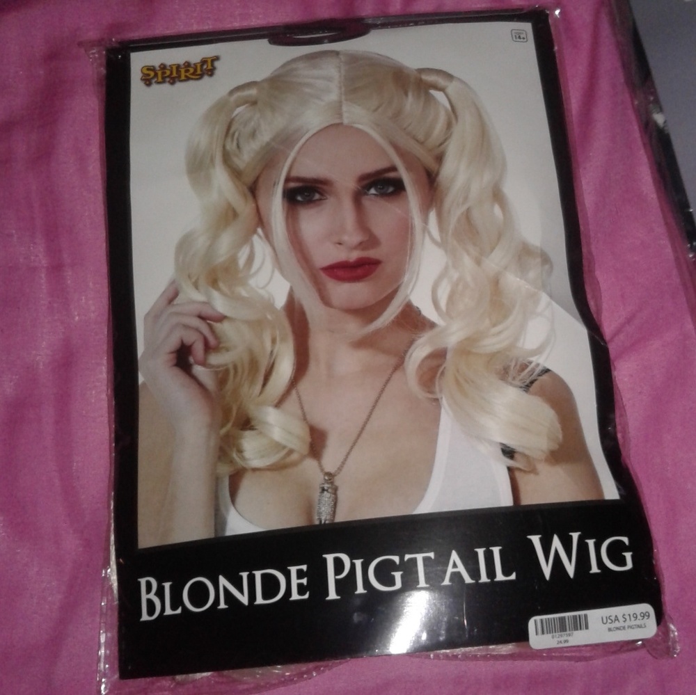 Blonde pig tails Halloween wig